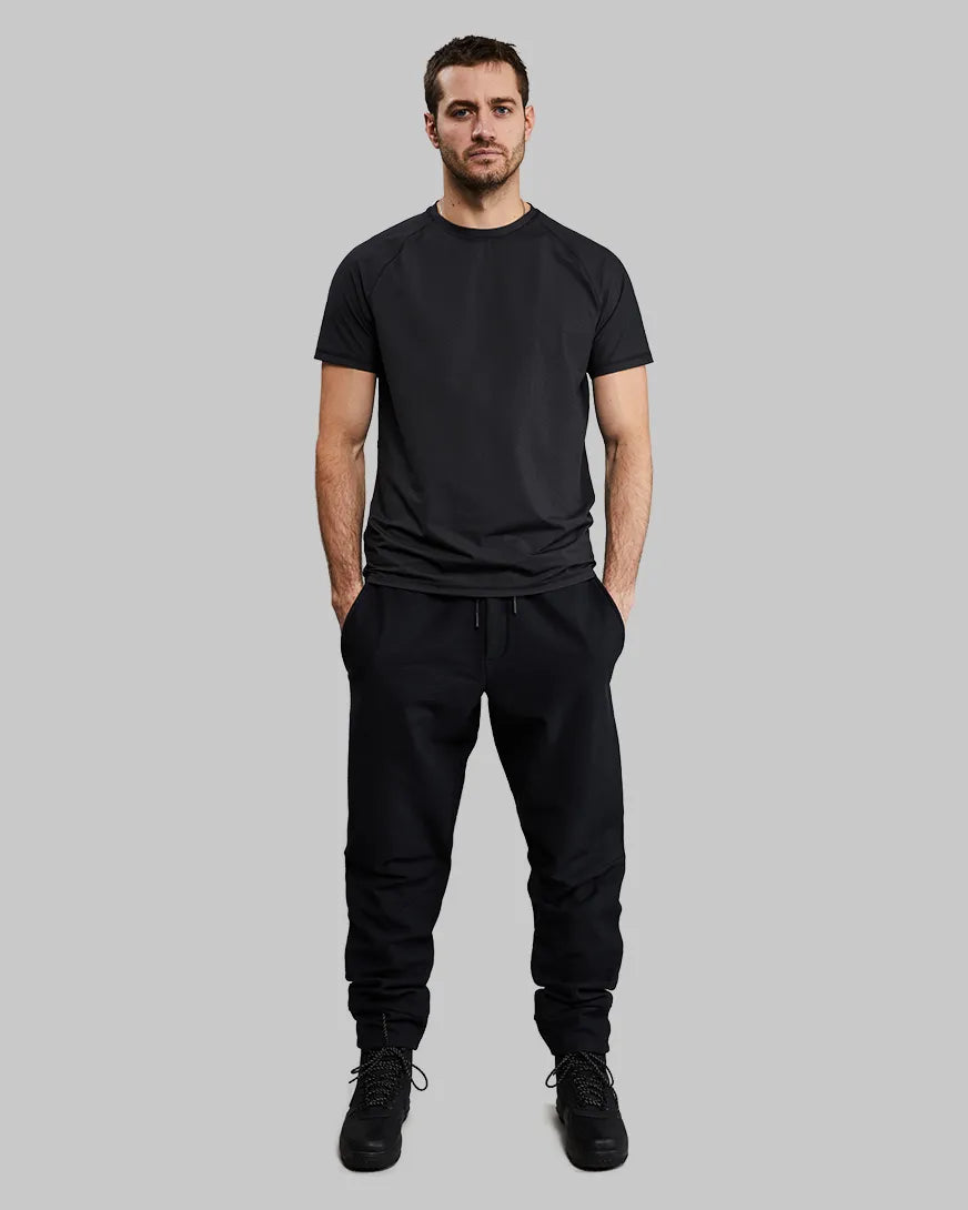 Granted Cuffed Sweatpants In Black With Flames