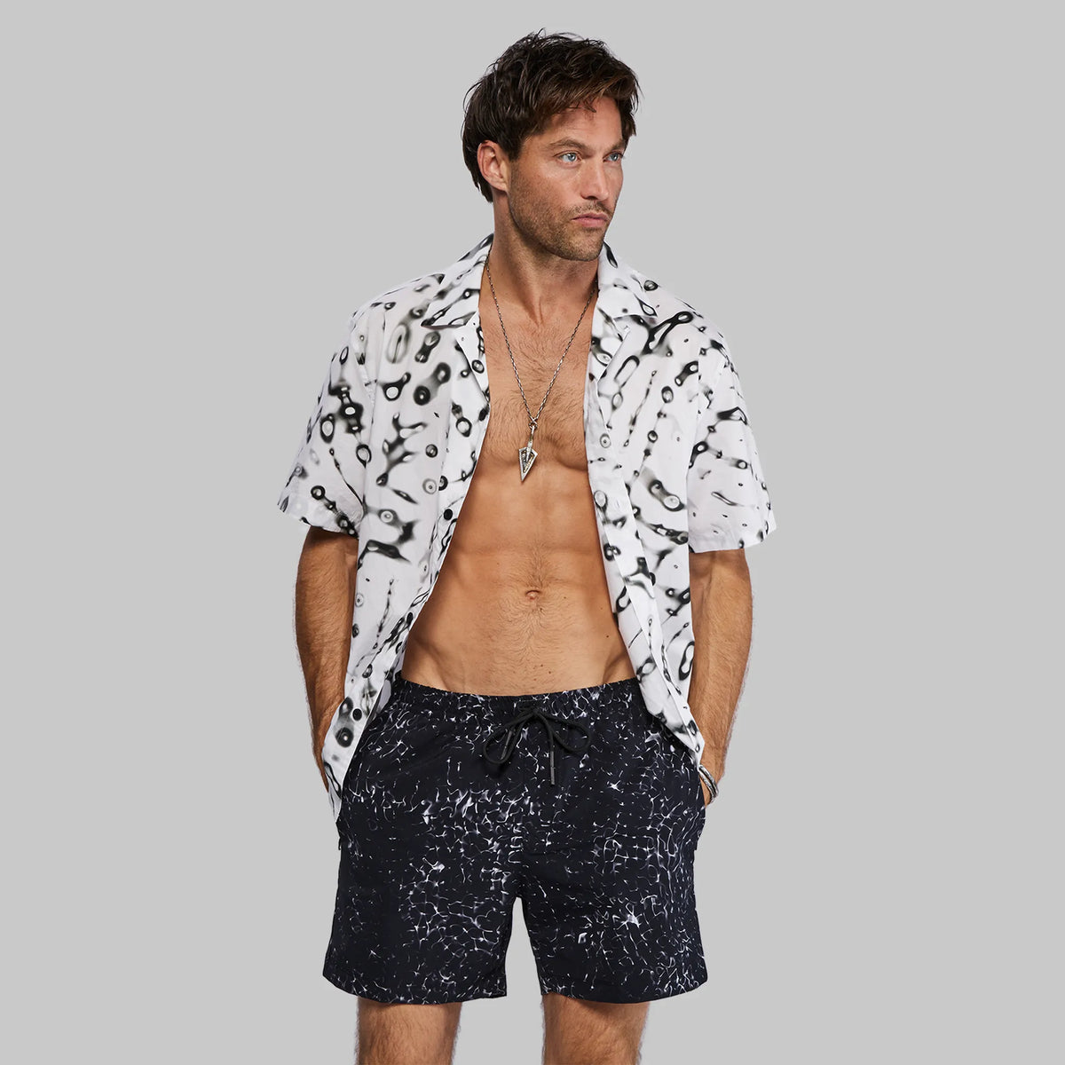 Cymatic Swim Shorts. Black edition