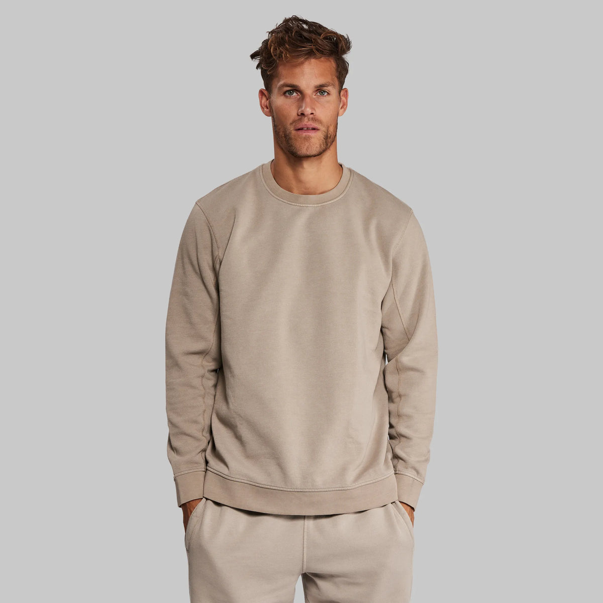 Plant Dyed Sweatshirt. Almond edition