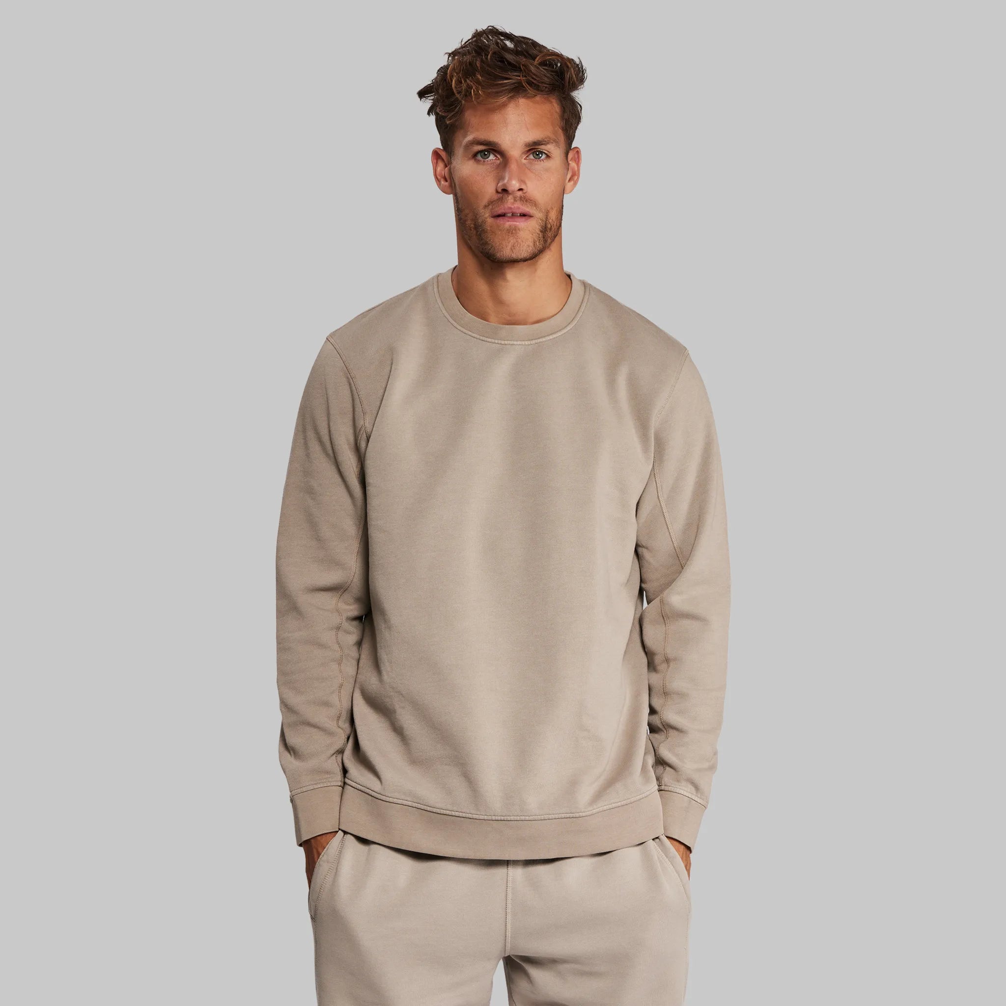 Plant Dyed Sweatshirt. Almond edition