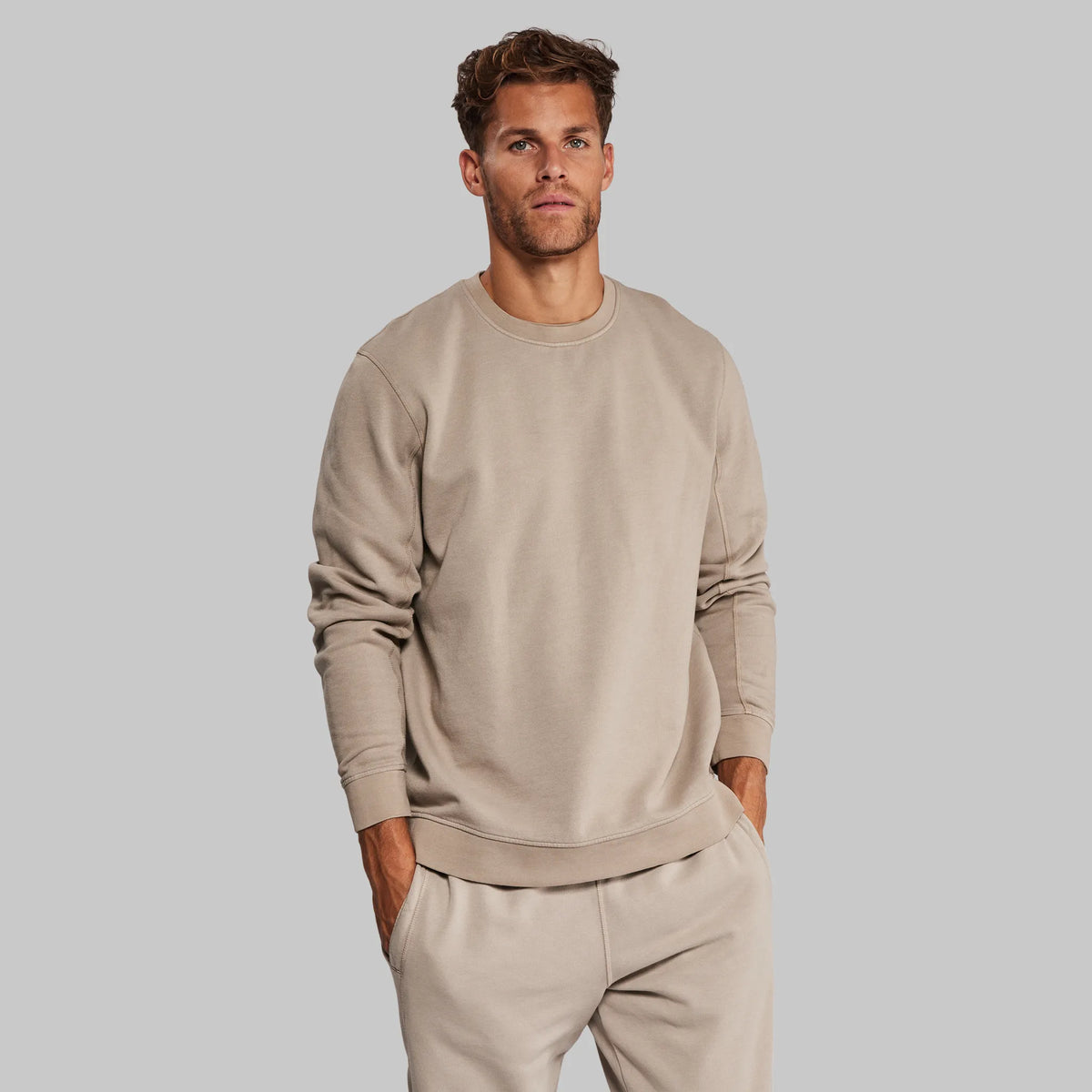 Plant Dyed Sweatshirt. Almond edition