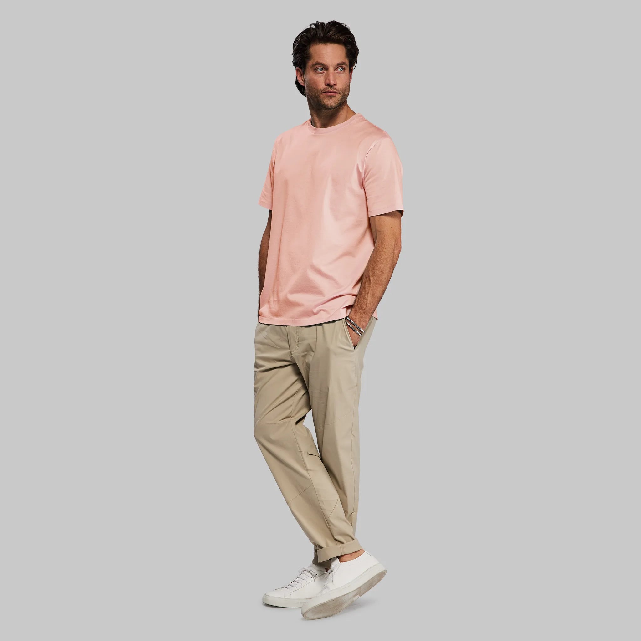 Equator T Shirt. Coral Pink edition