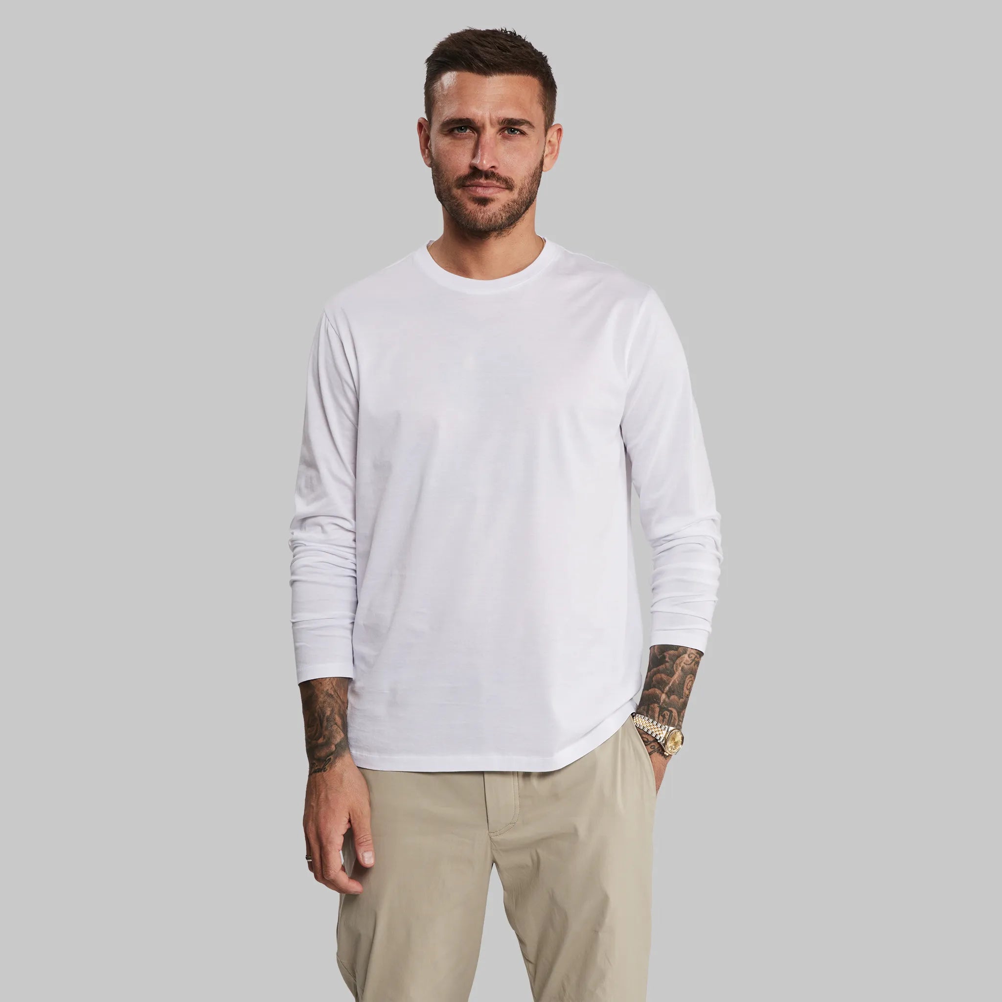Equator T Shirt. Long Sleeve White edition