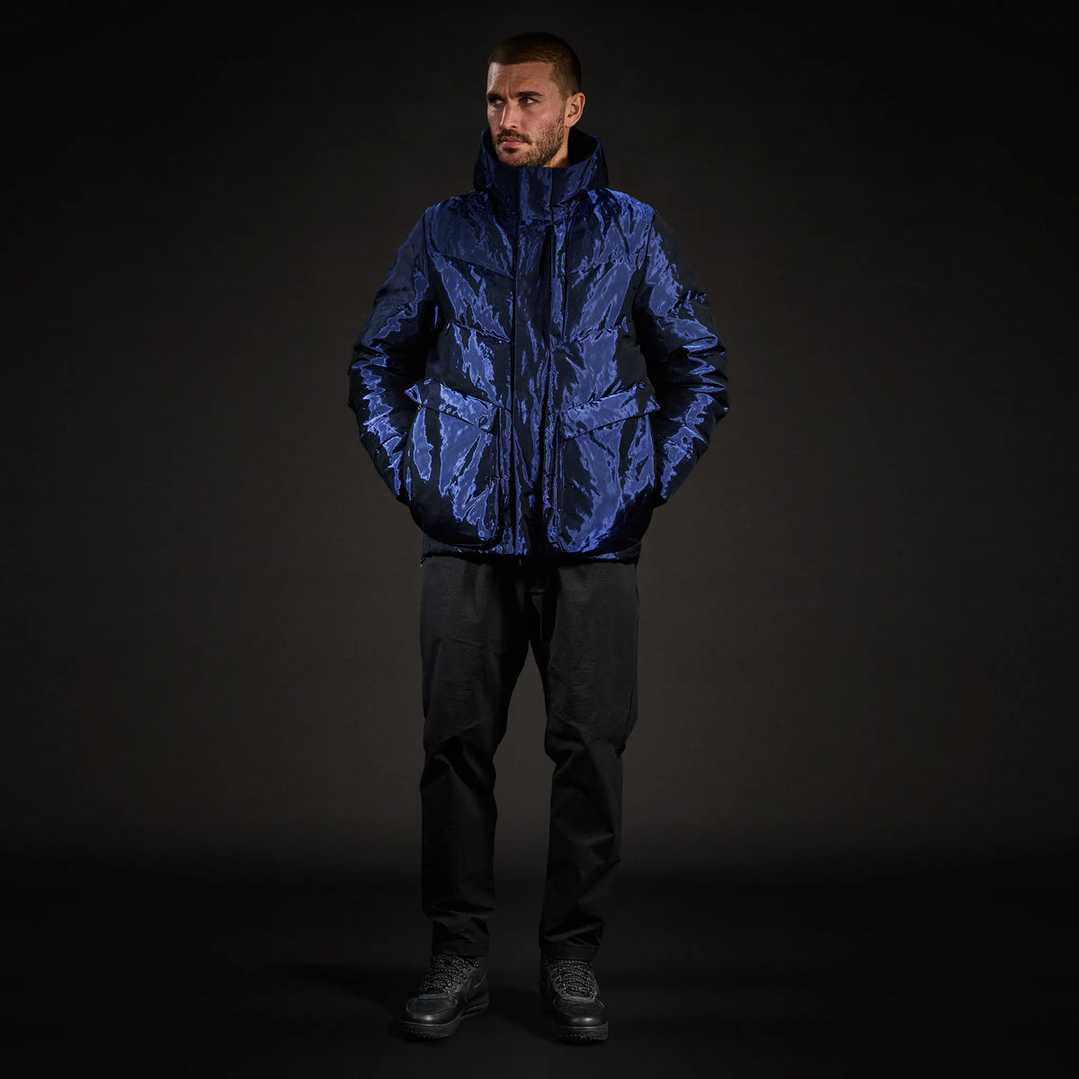 Navy Full Metal Puffer. Eiderdown edition