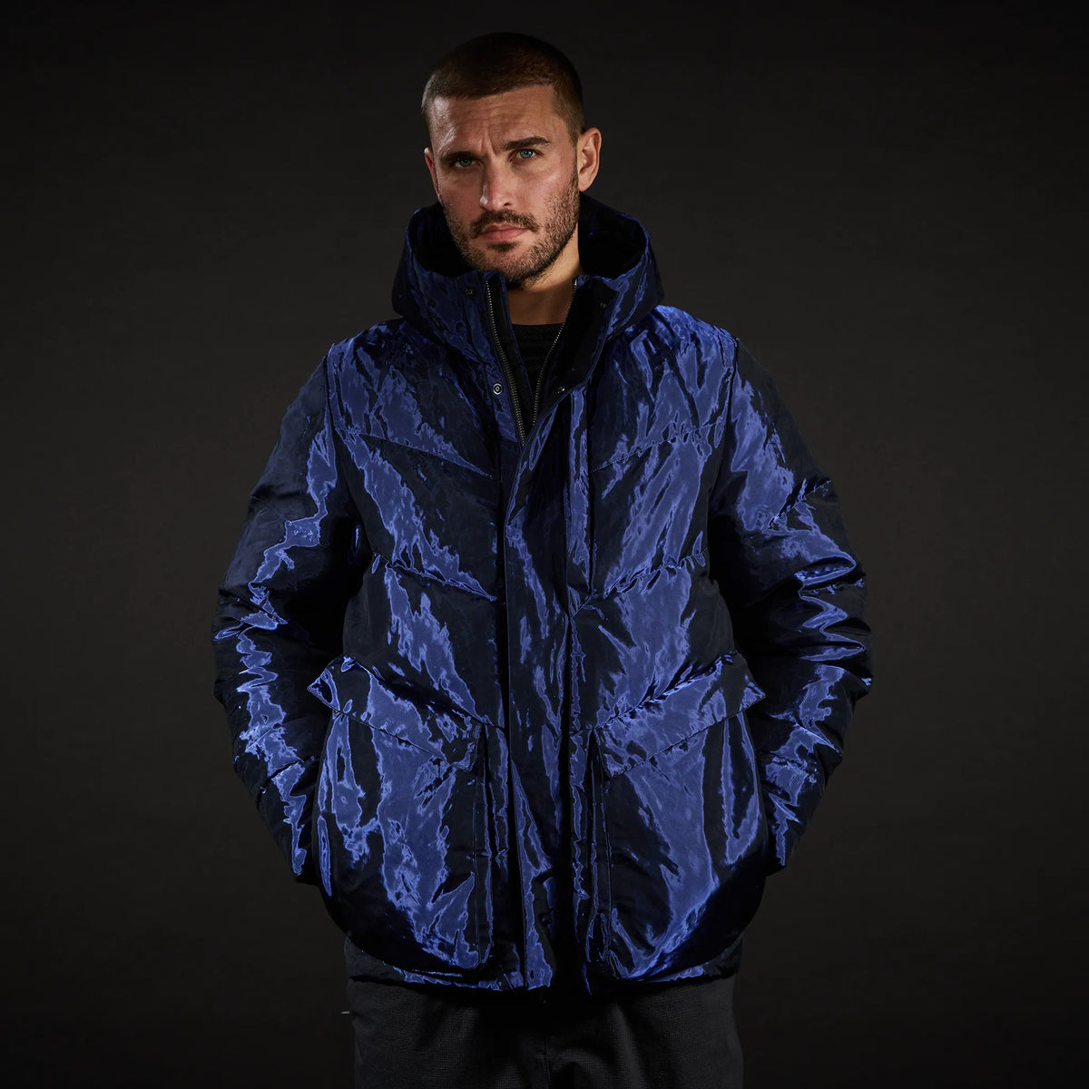 Navy Full Metal Puffer. Eiderdown edition