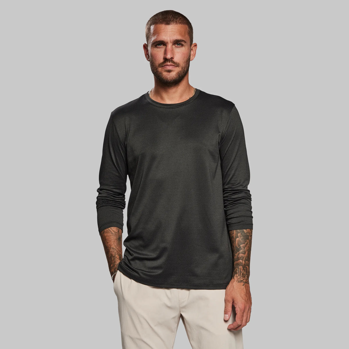Graphene T Shirt. Long Sleeve Black edition