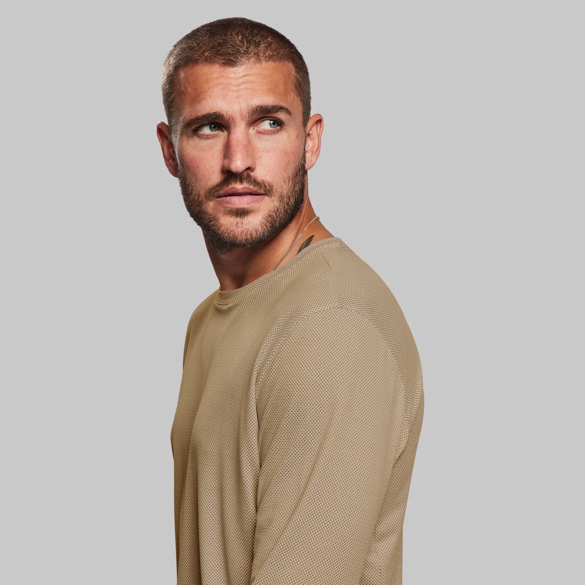 Graphene T Shirt. Long Sleeve Sand edition