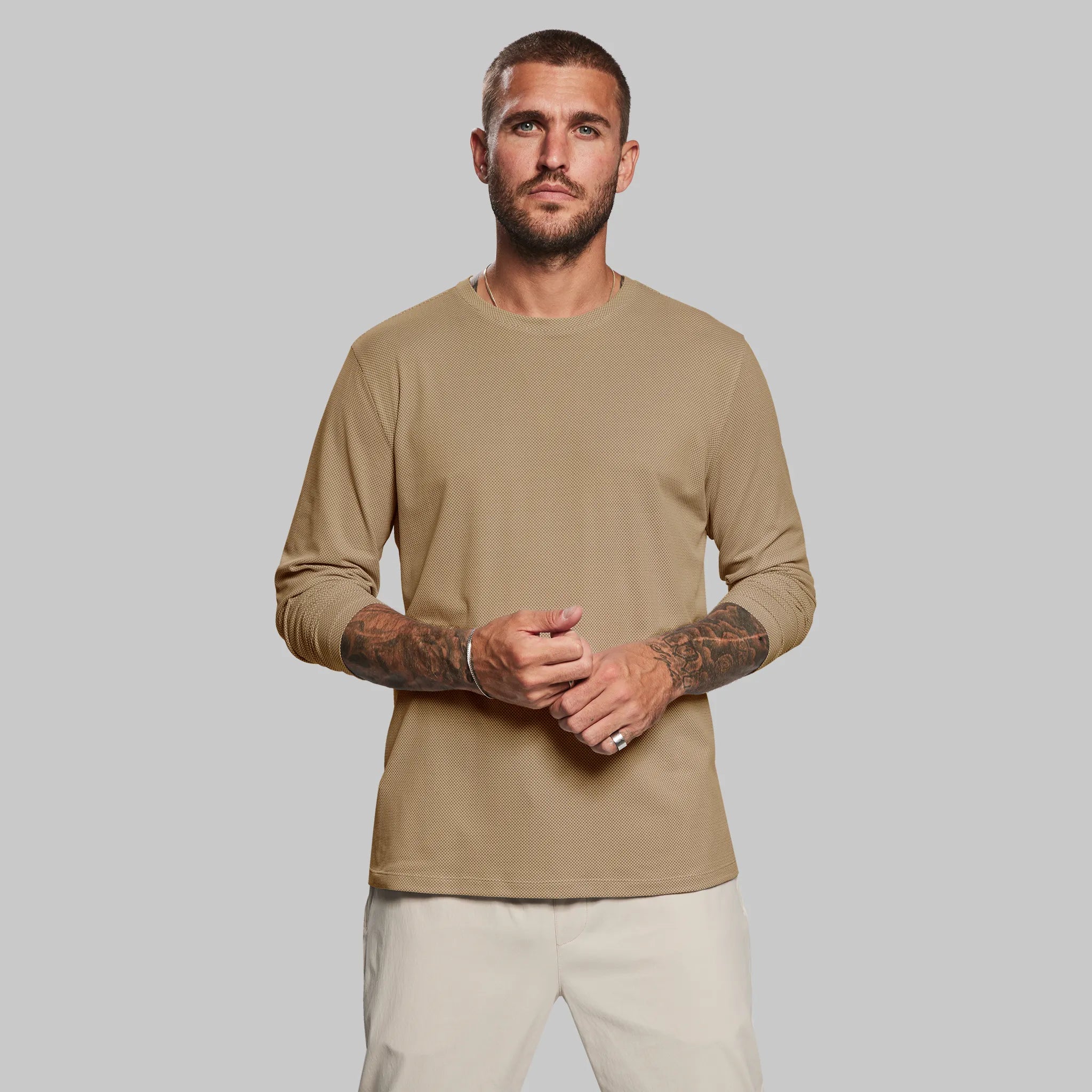 Graphene T Shirt. Long Sleeve Sand edition