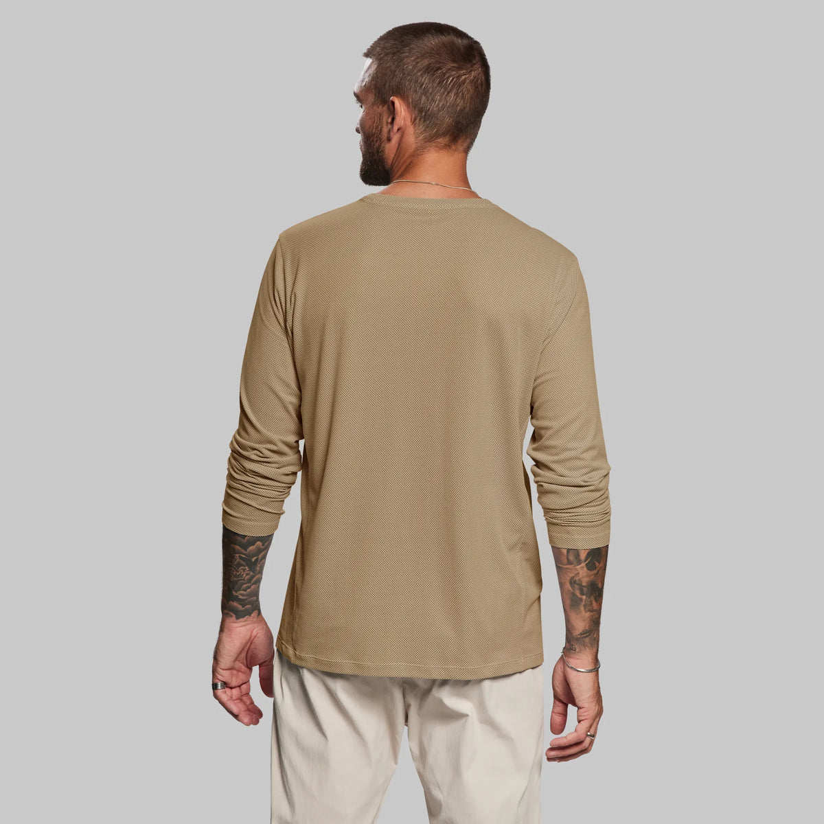 Graphene T Shirt. Long Sleeve Sand edition