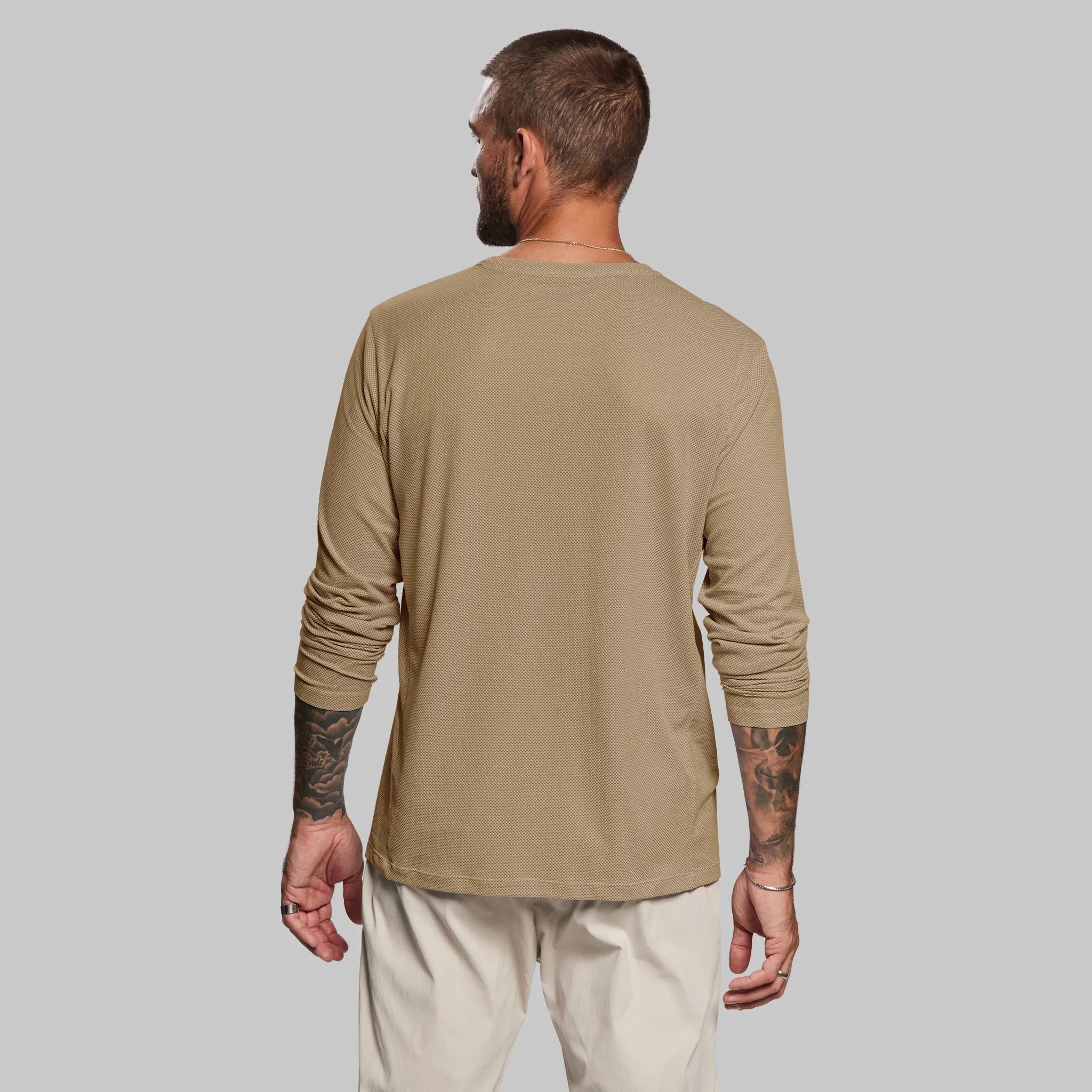 Graphene T Shirt. Long Sleeve Sand edition
