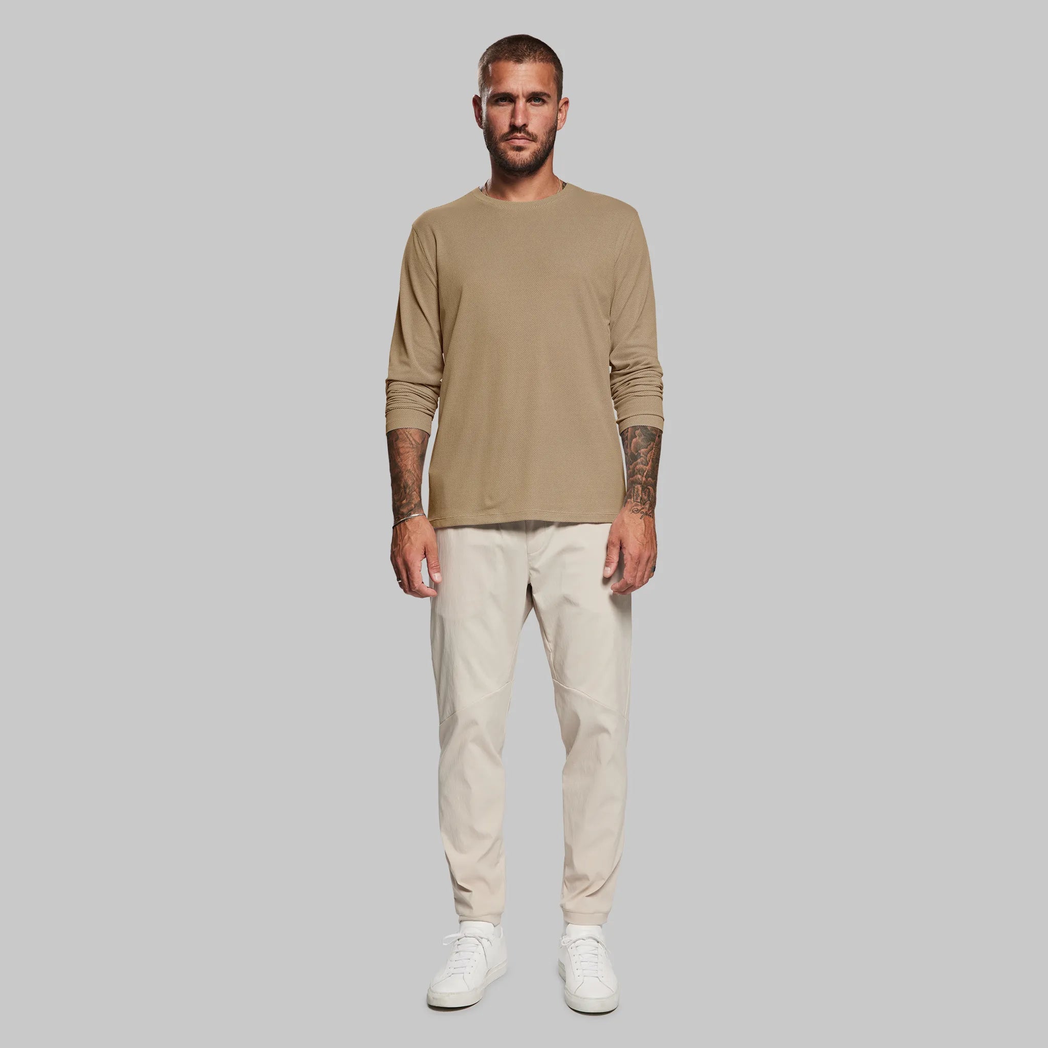 Graphene T Shirt. Long Sleeve Sand edition