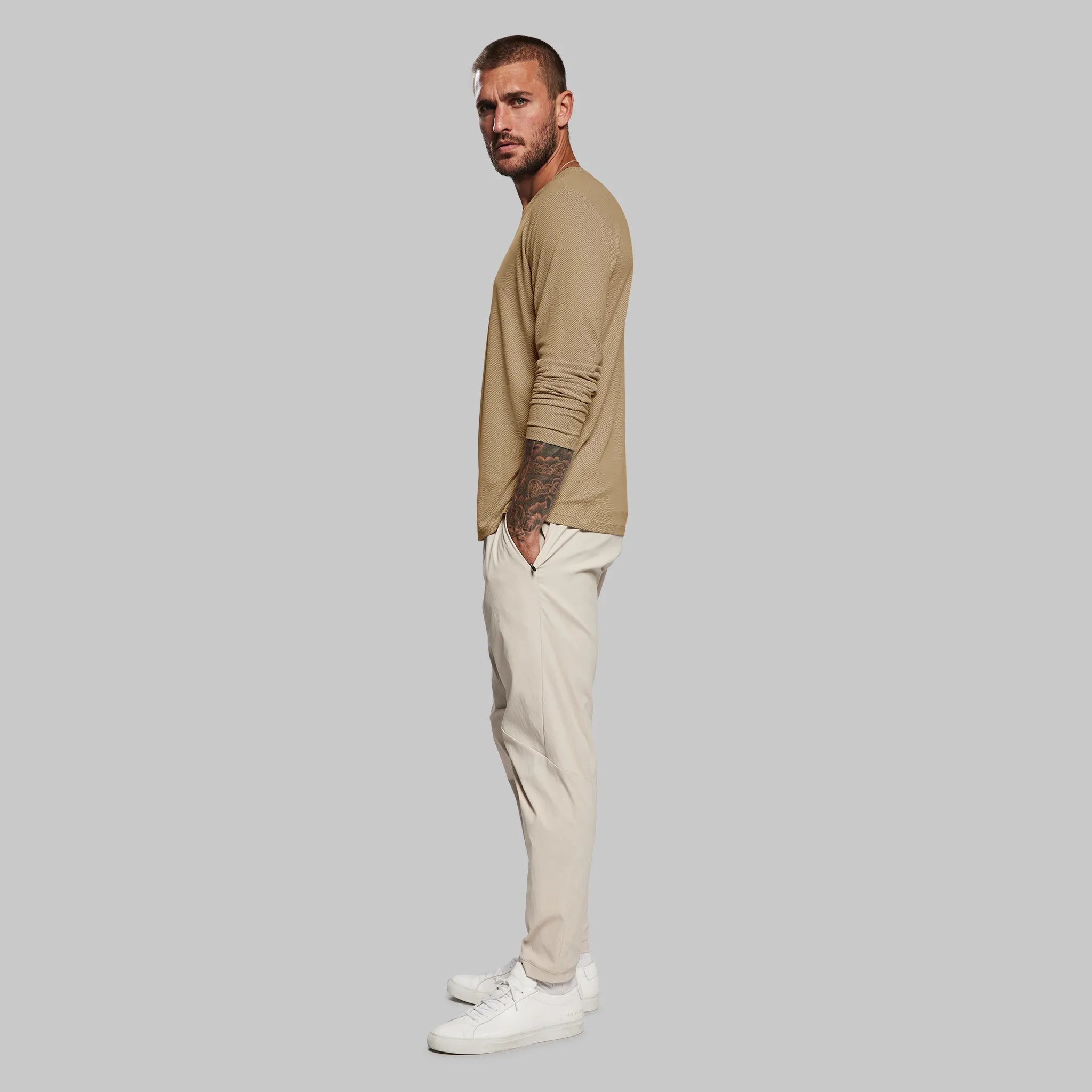 Graphene T Shirt. Long Sleeve Sand edition