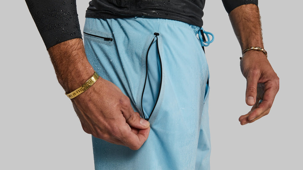 Planet Earth Swim Shorts. Light Blue edition Vollebak