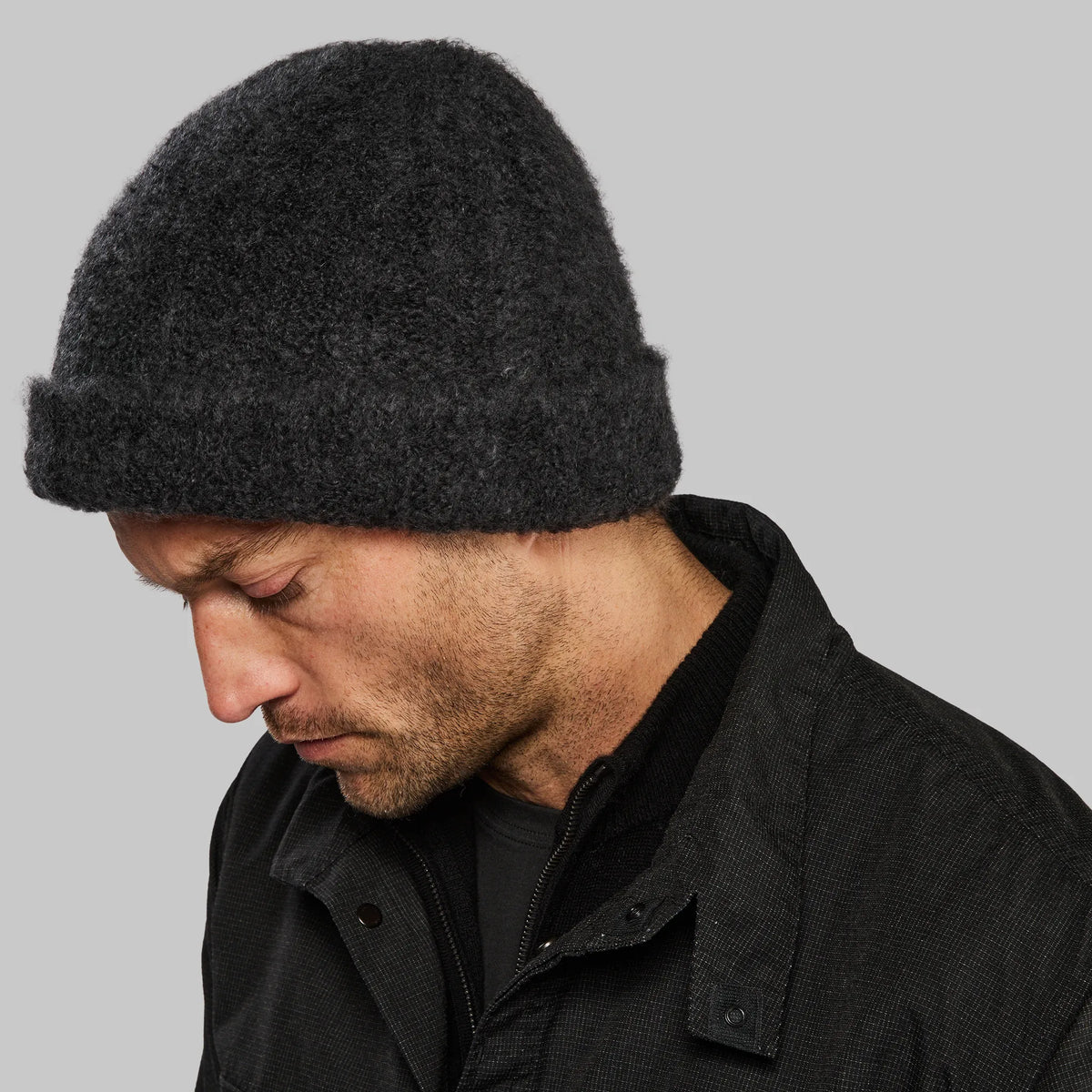 Planet Earth Cashmere Beanie. Dark Grey edition
