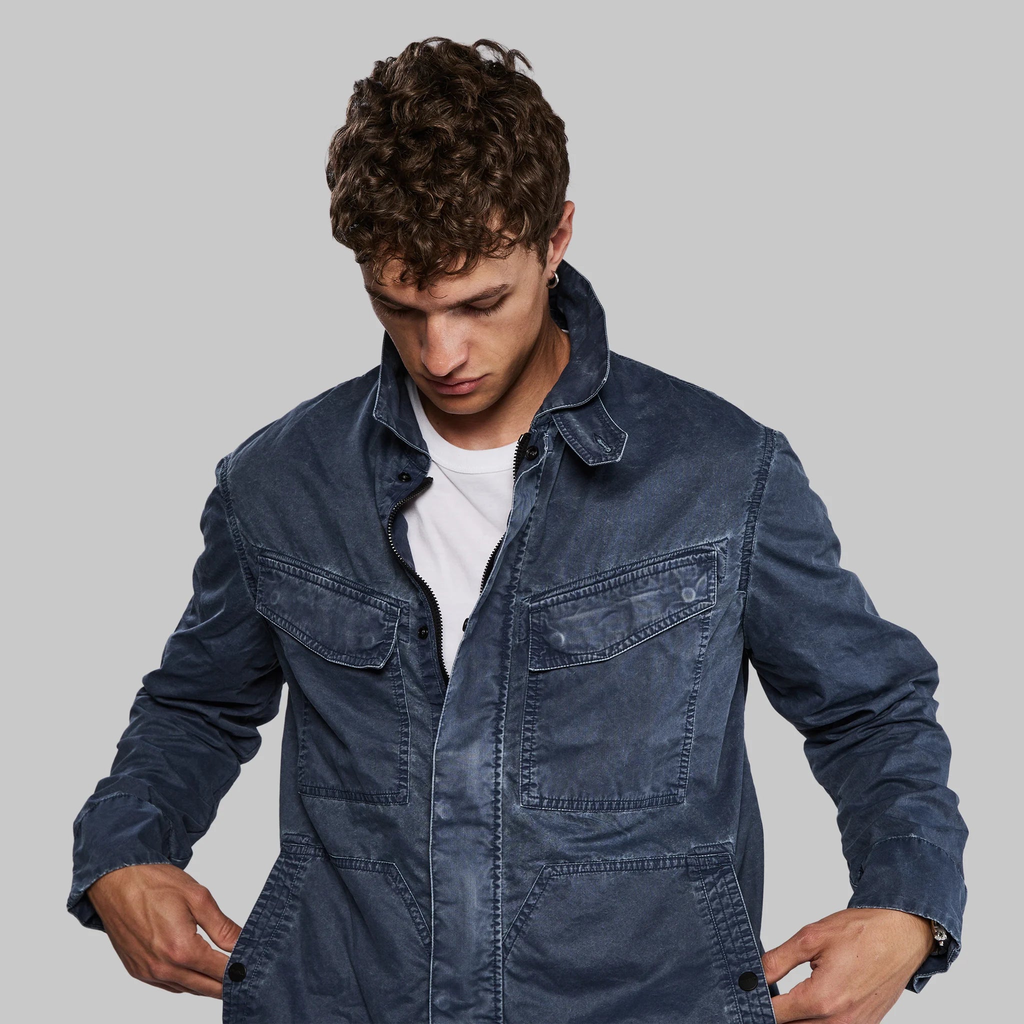 Planet Earth Lightweight Field Jacket. Navy edition