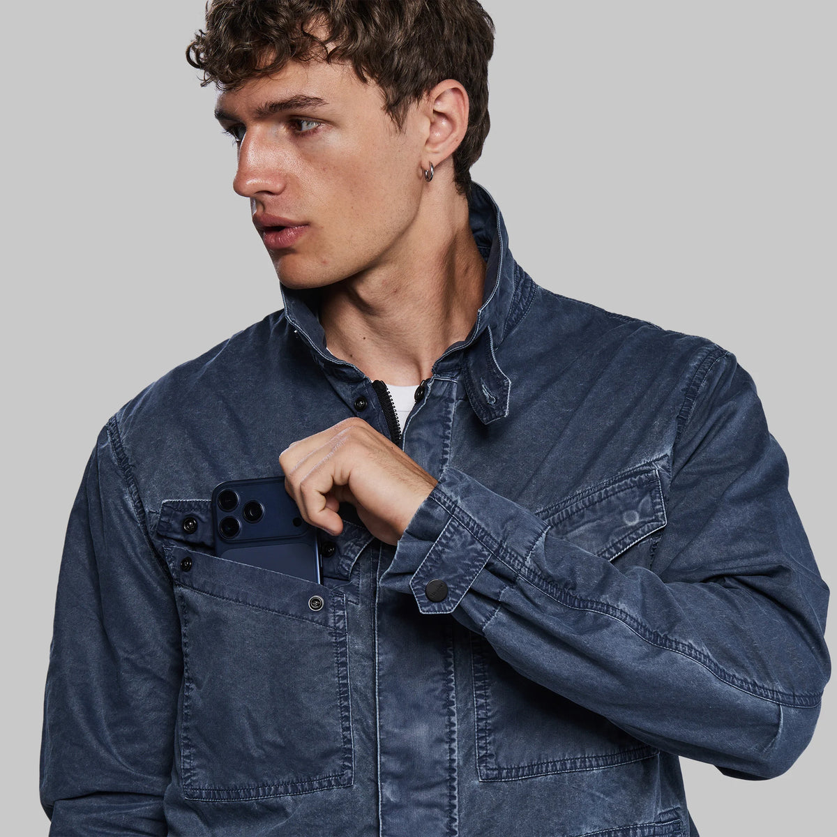 Planet Earth Lightweight Field Jacket. Navy edition