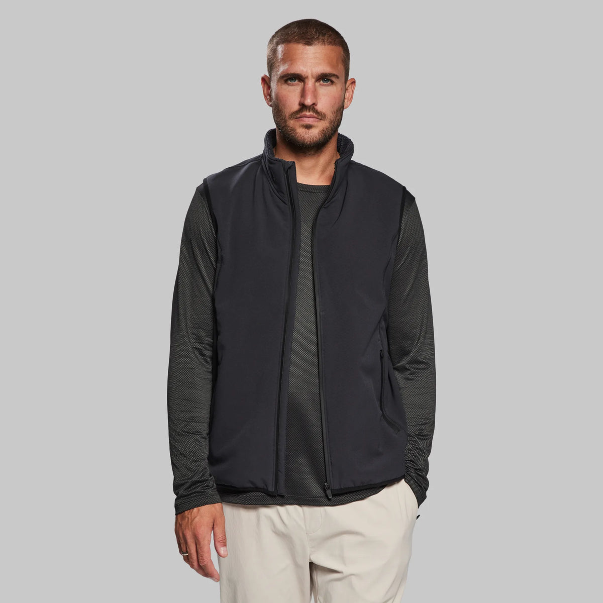 Planet Earth Fleece Vest. Black edition