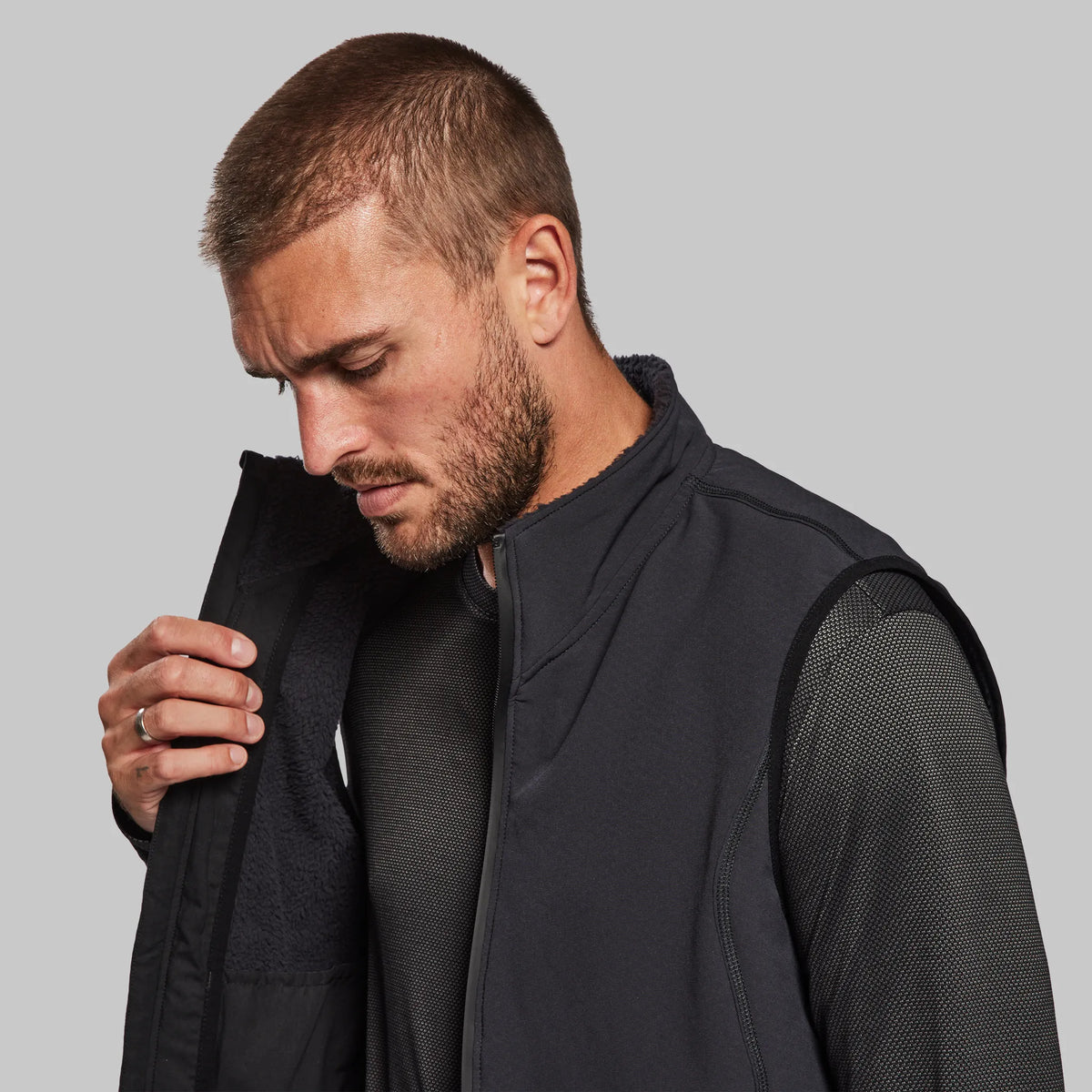 Planet Earth Fleece Vest. Black edition