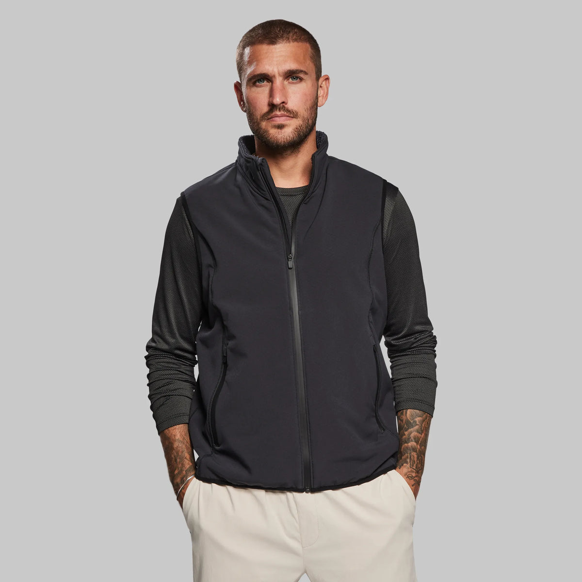 Planet Earth Fleece Vest. Black edition