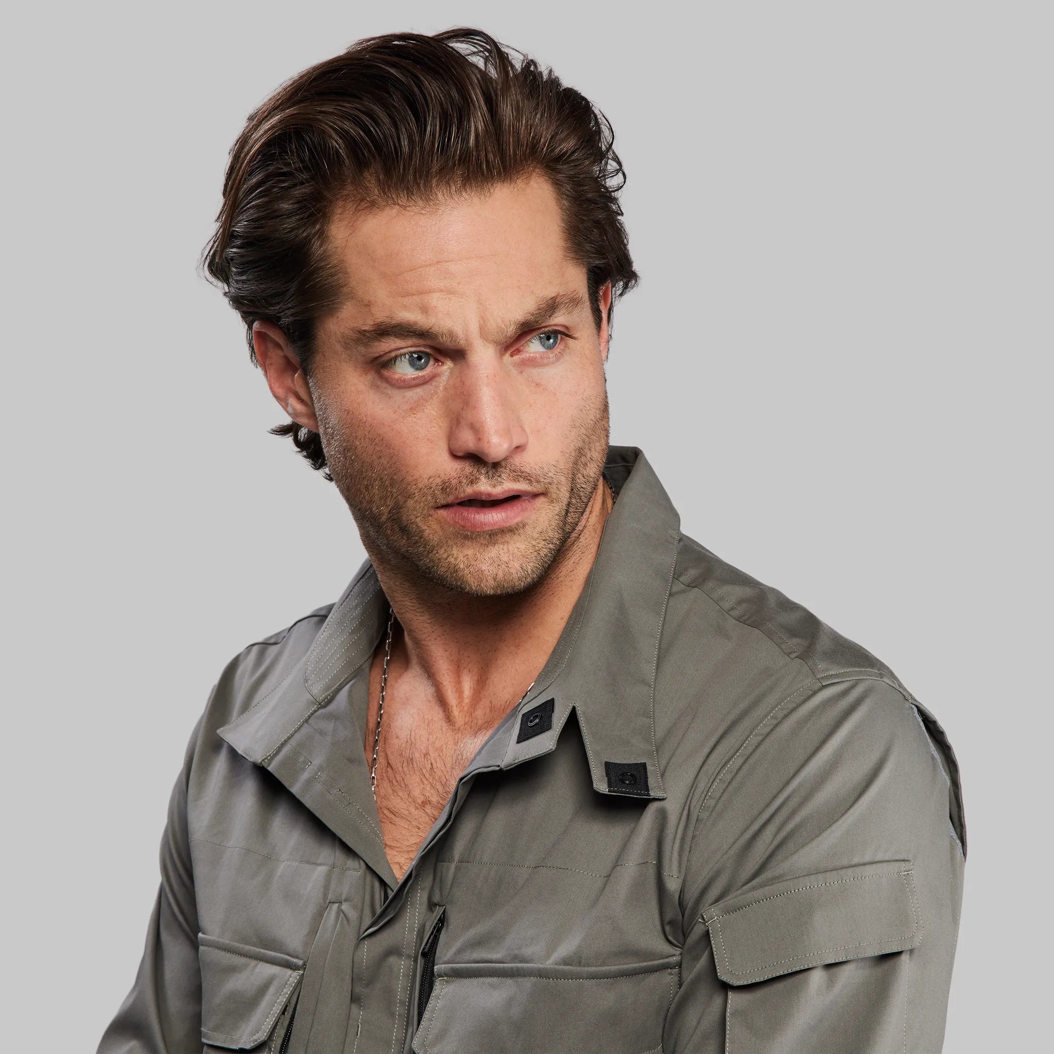 Planet Earth Shirt. Grey-Green edition