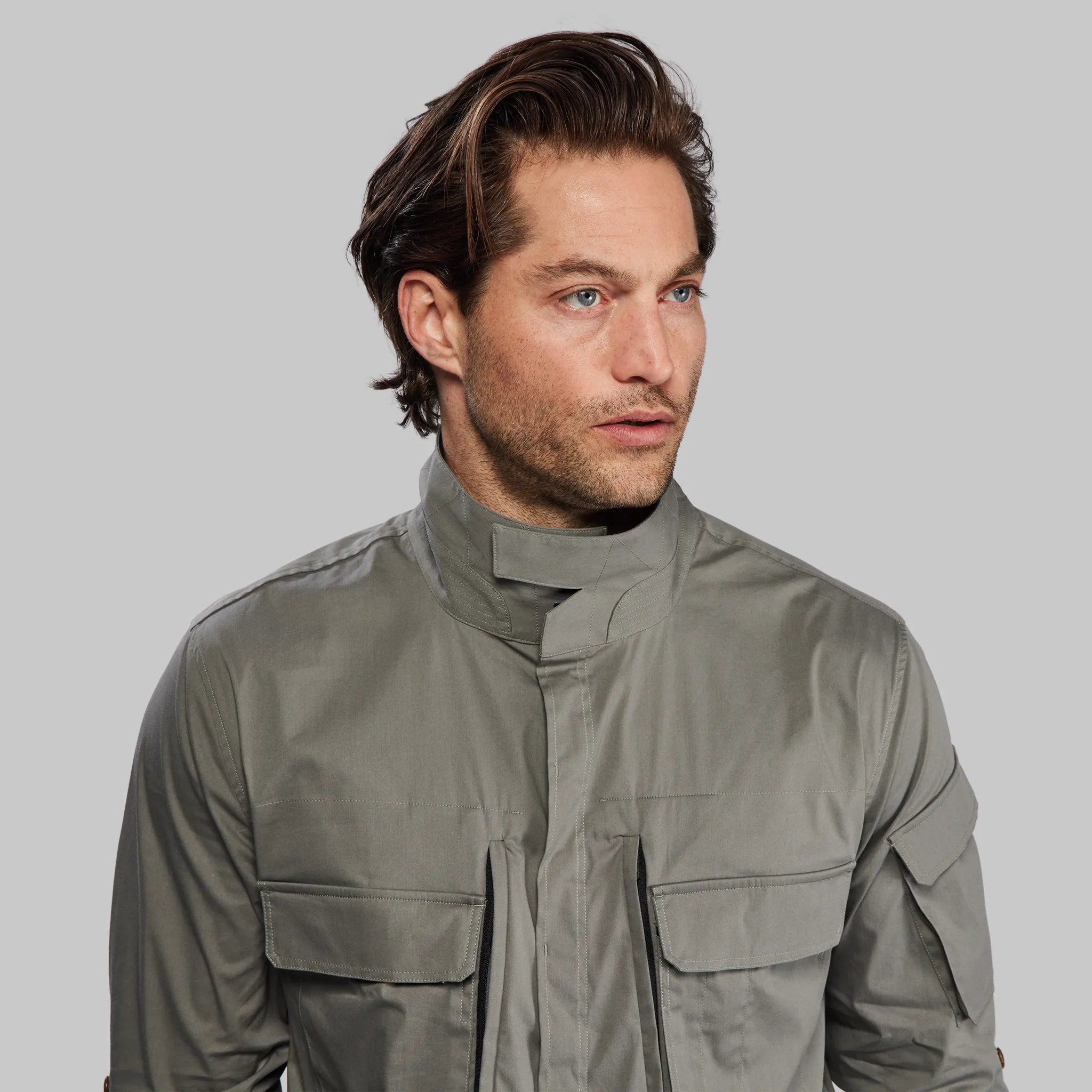 Planet Earth Shirt. Grey-Green edition