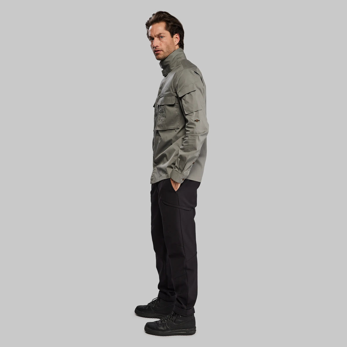 Planet Earth Shirt. Grey-Green edition