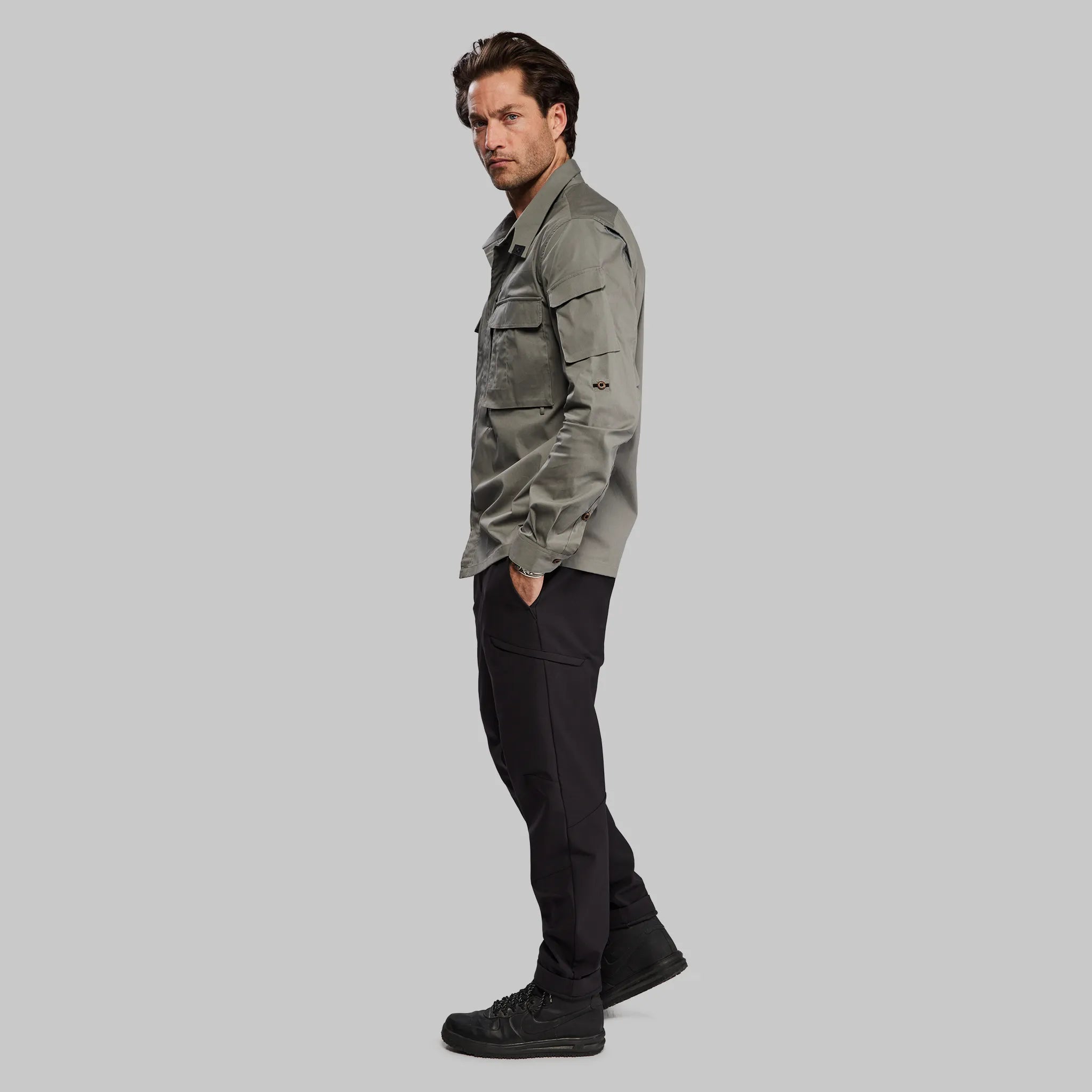 Planet Earth Shirt. Grey-Green edition