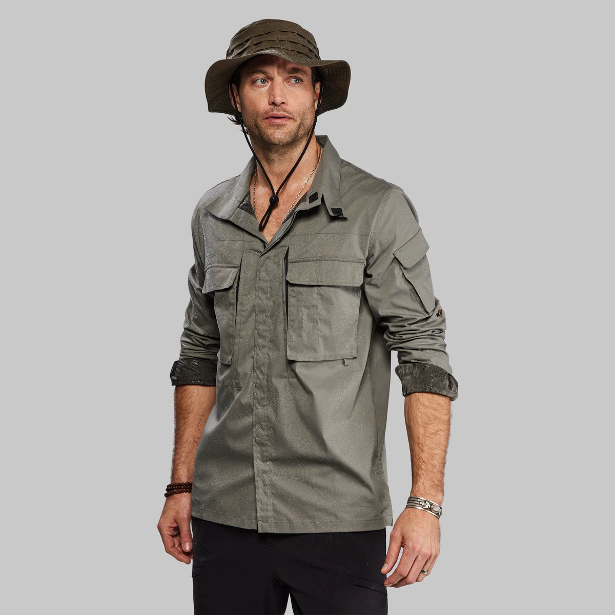 Planet Earth Shirt. Grey-Green edition