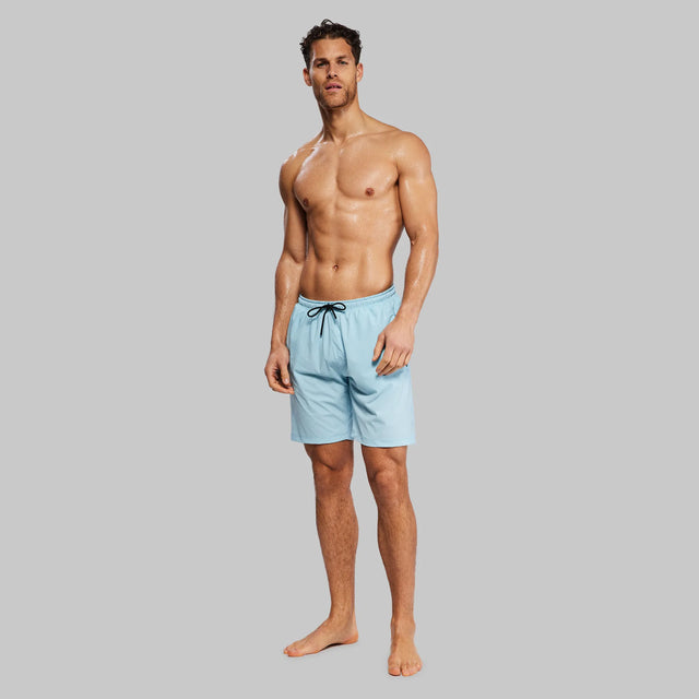 Planet Earth Swim Shorts. Light Blue edition