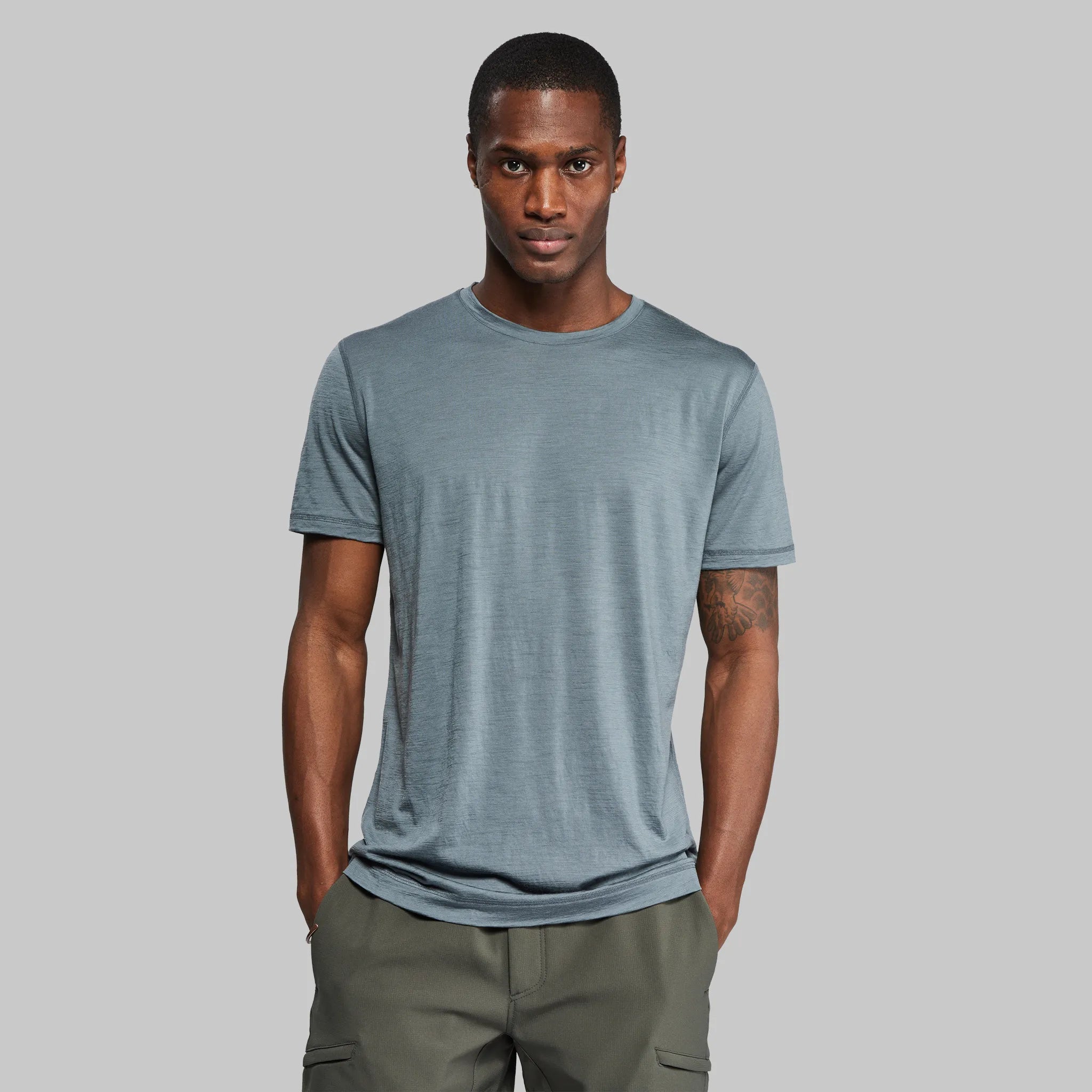 Planet Earth T Shirt. Grey-Blue edition